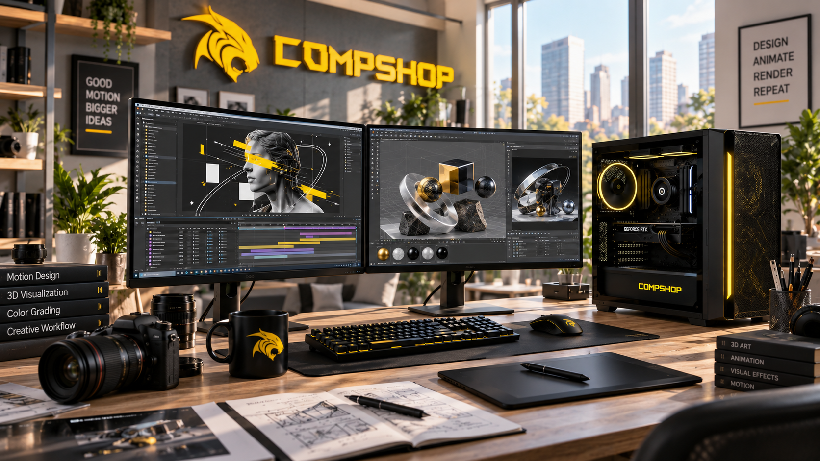 Рабочая станция CompShop для After Effects и Cinema 4D