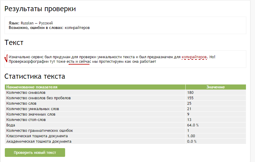 Бесплатная проверка орфографии и пунктуации