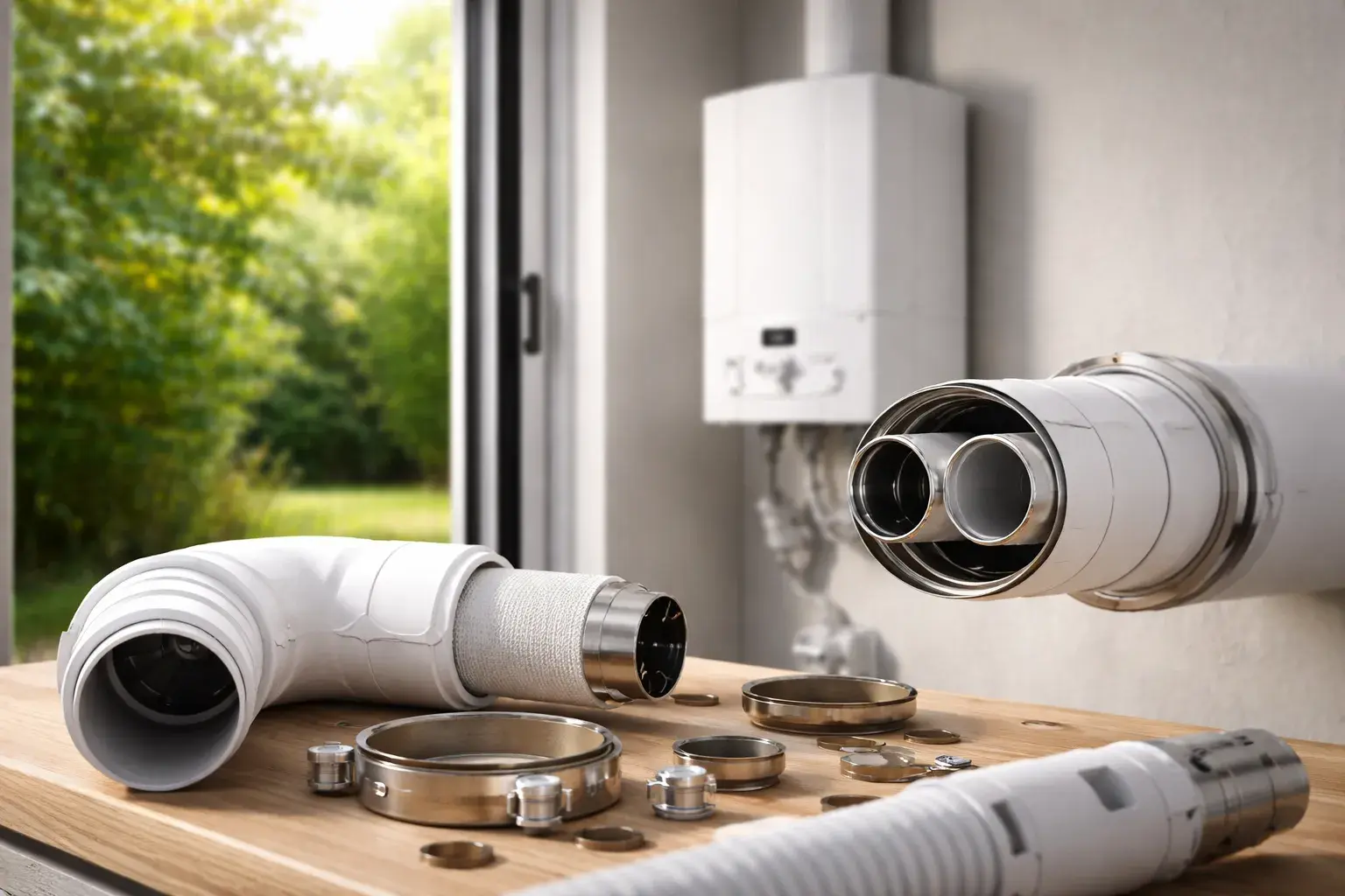 Коаксиальный дымоход для газового котла