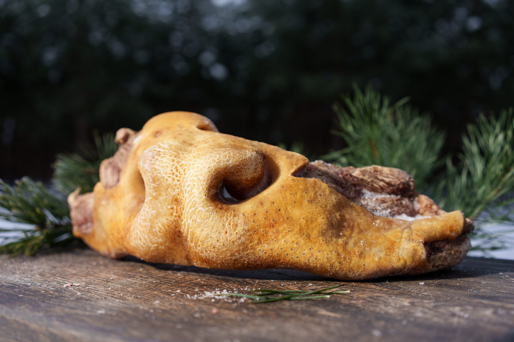 Сырые замороженные носы говяжьи для собак, натуральные хрящи