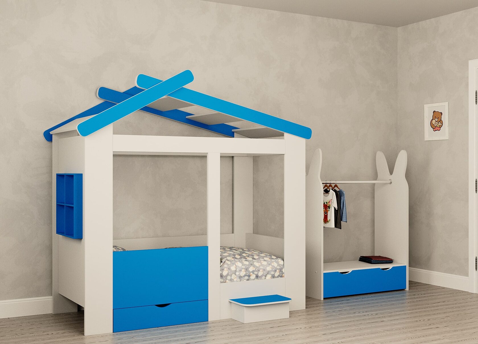 Кровать домик для мальчика