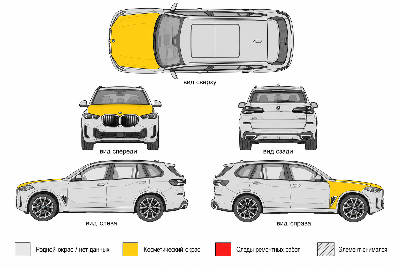 Карта ЛКП BMW X5 G05