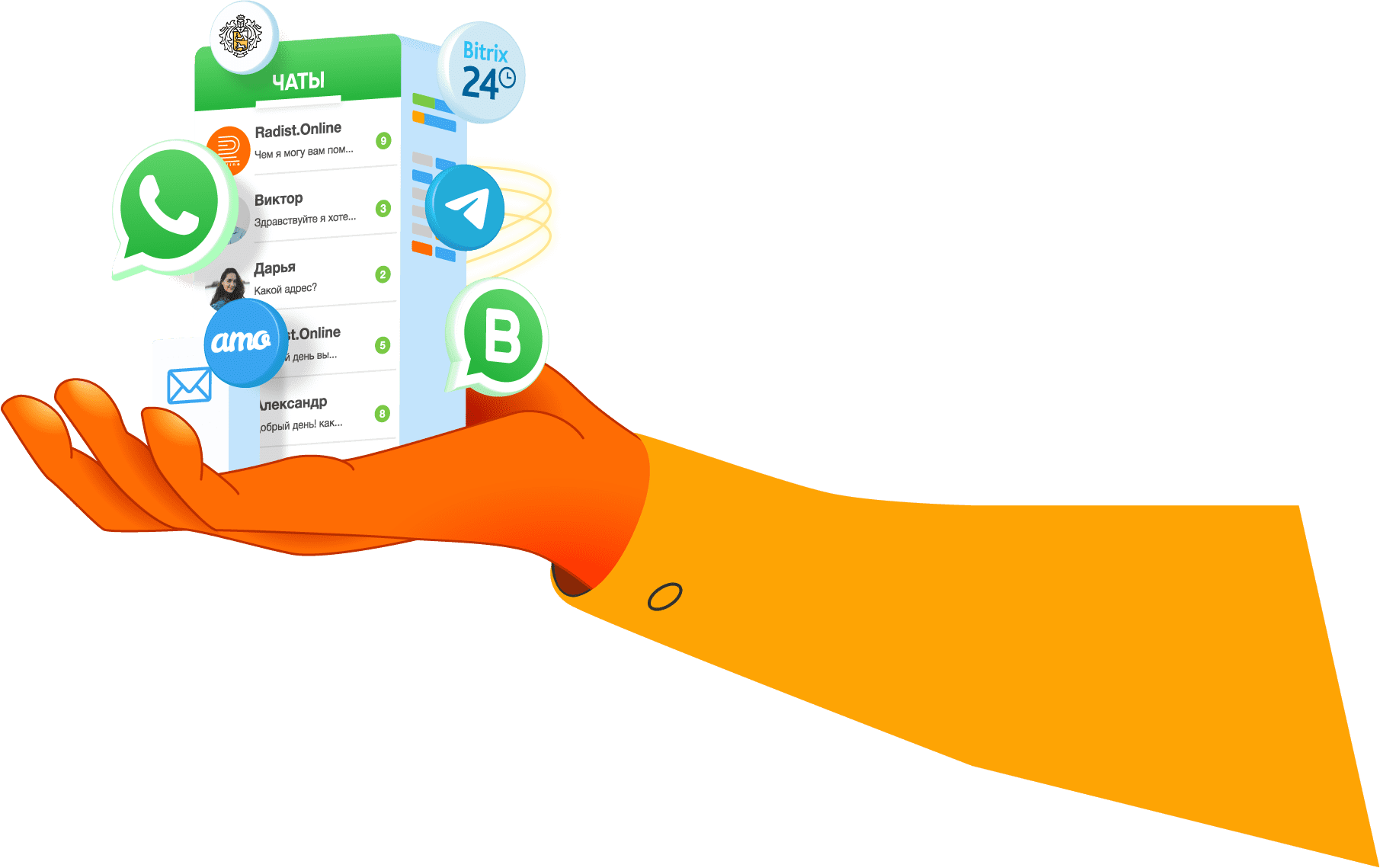 Интеграция мессенджеров amocrm и битрикс24