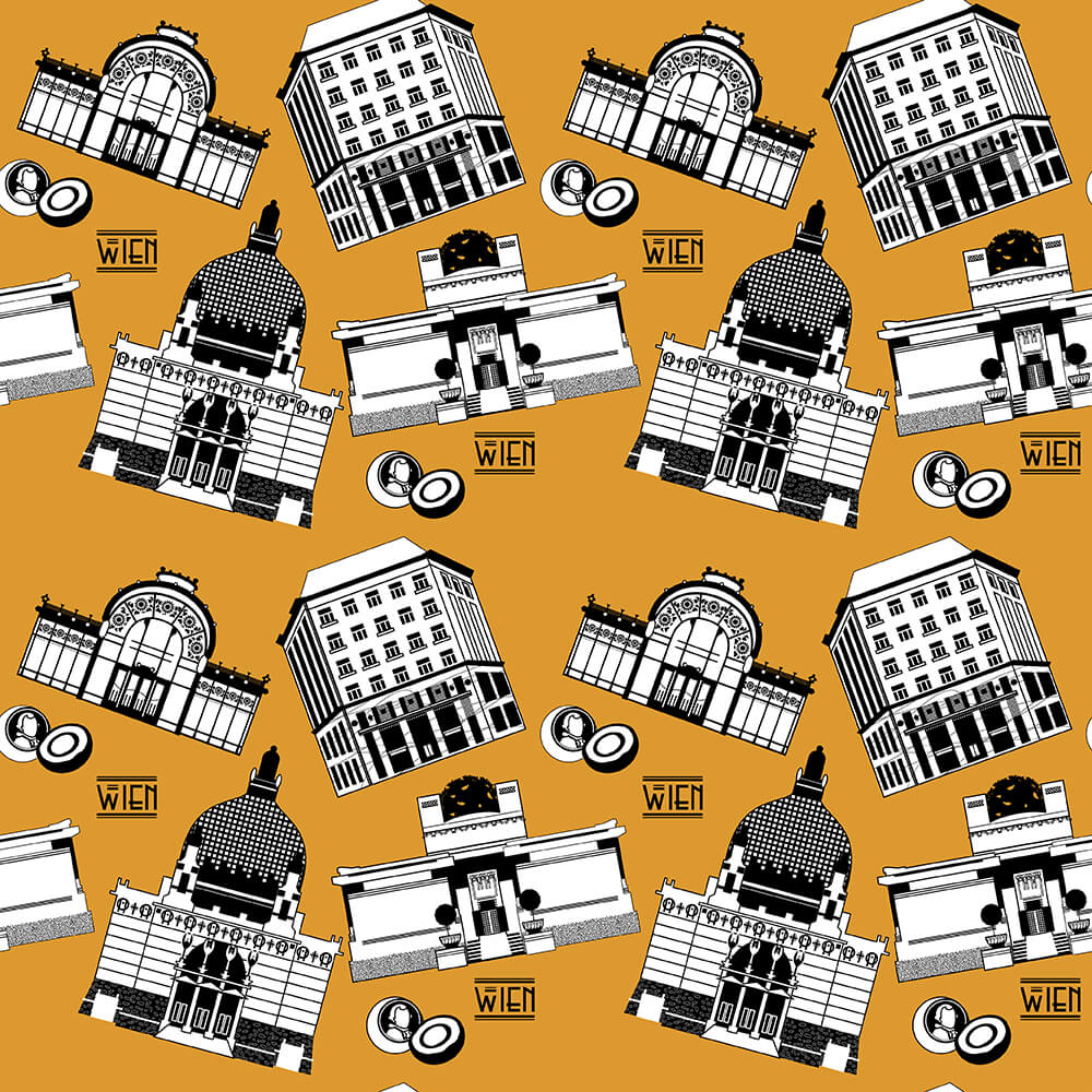 Венские здания в стиле югендстиль. Паттерн