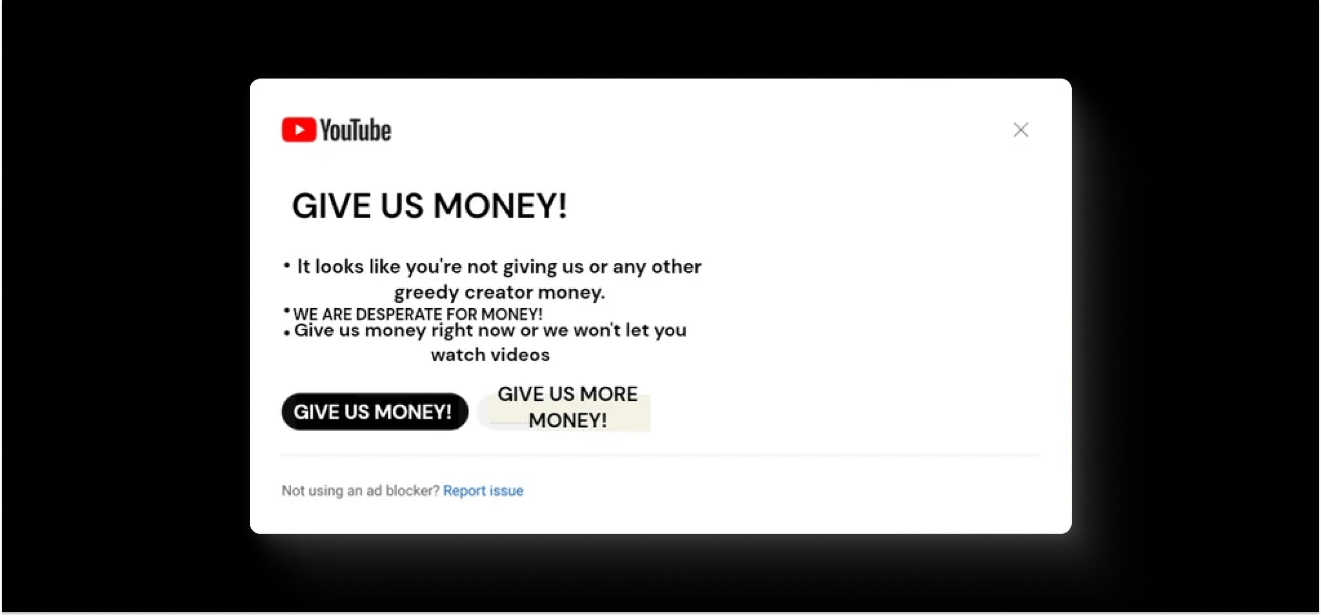 Мини UX-патруль, выпуск 6: Youtube борется с Adblock