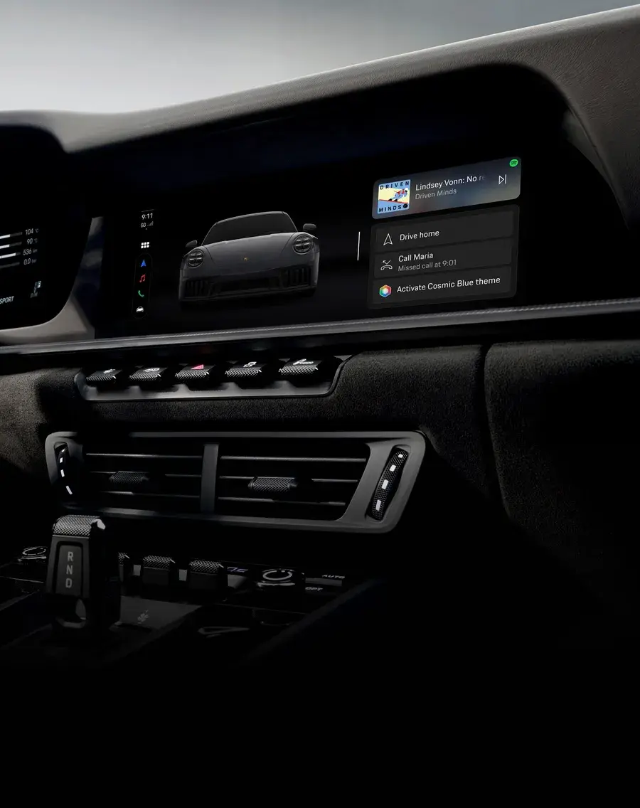 Интерьер Porsche 911 Carrera GTS, система Porsche Digital Interaction