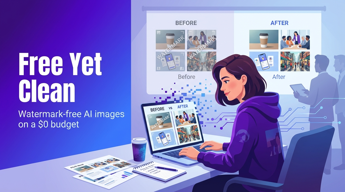 Free Yet Clean: How to Get Watermark-Free AI Images without Paying a Cent