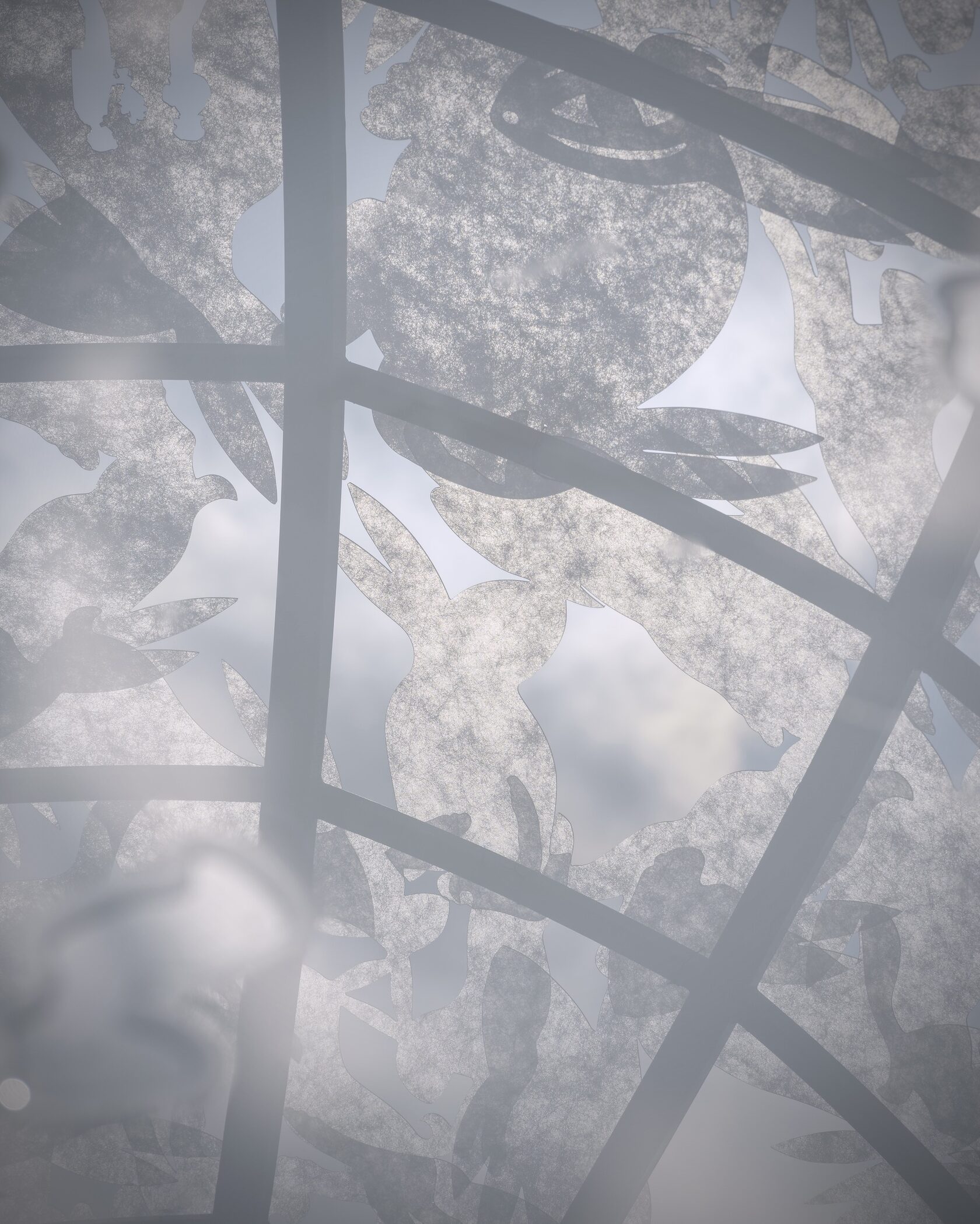 GORK The Full Moon: translucent hare pattern seen from inside
