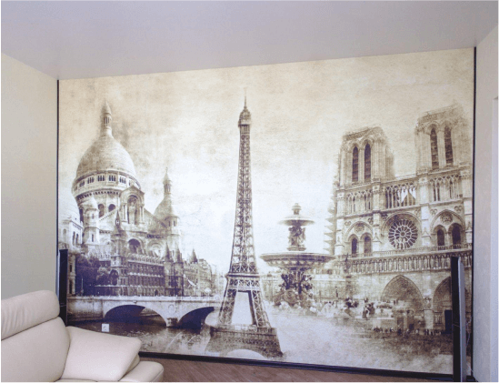 печать на обоях