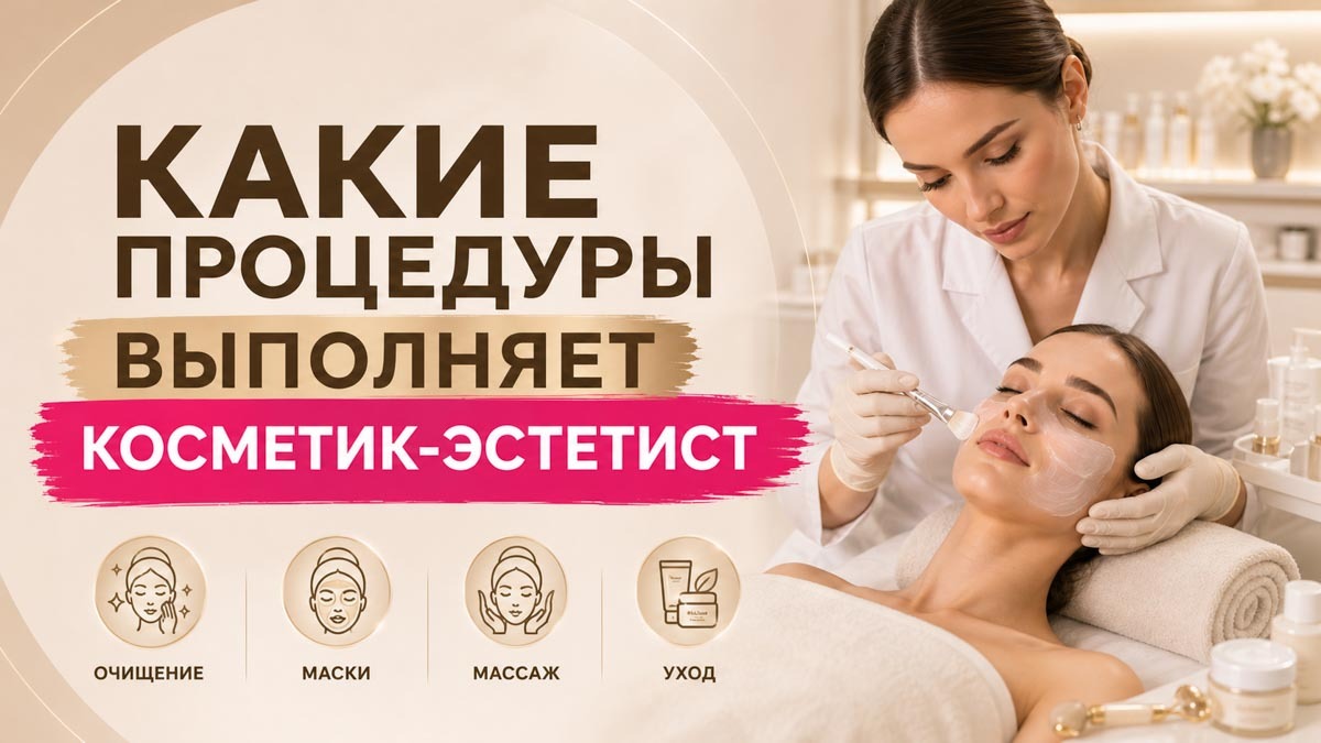 Какие процедуры выполняет косметик-эстетист
