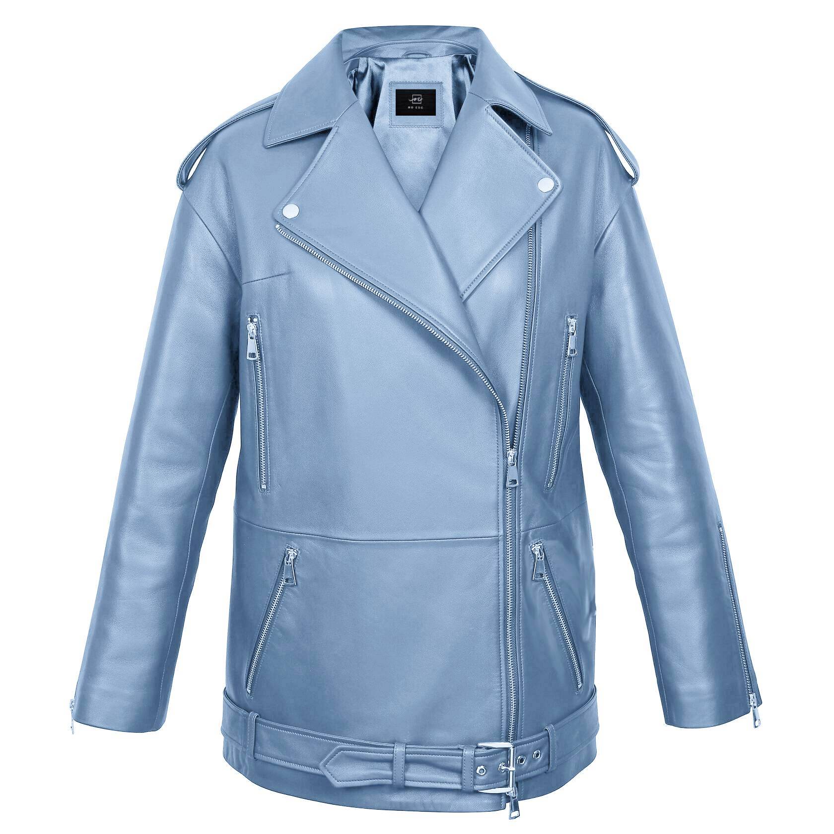 Куртка-косуха удлиненная OverSize Sky Blue