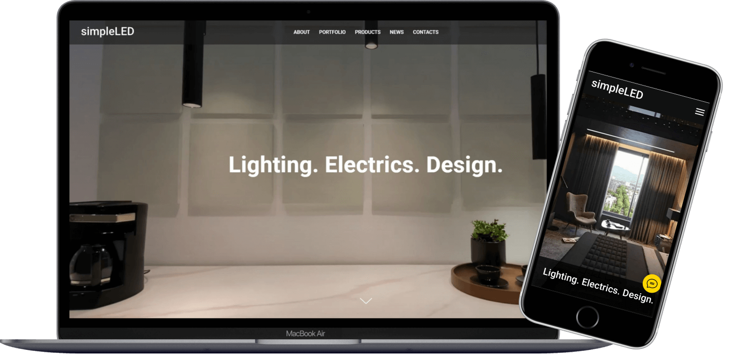 SimpleLED: Loja online para um estúdio de iluminação em Portugal