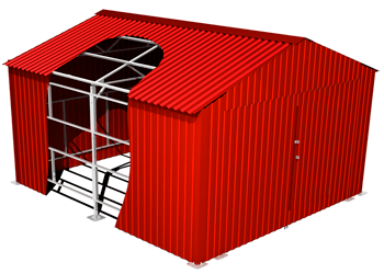 Металлический разборный гараж