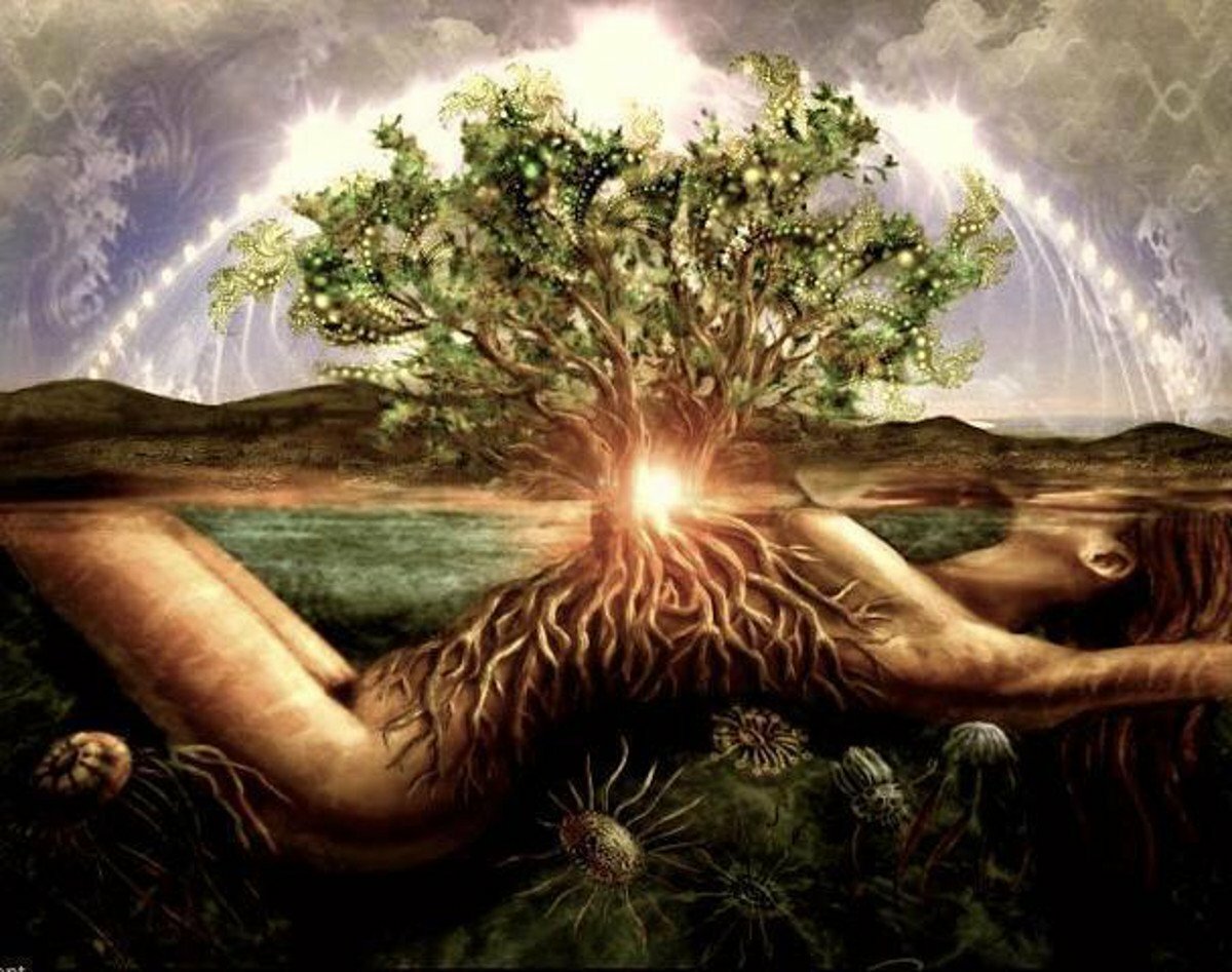 Кармический коридор 2024 год. Богиня Гайя мать земля. Магическое дерево. О природе богов. Изобилие природы.