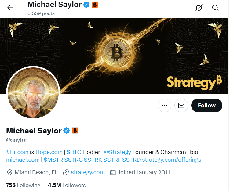 Michael Saylor twitter
