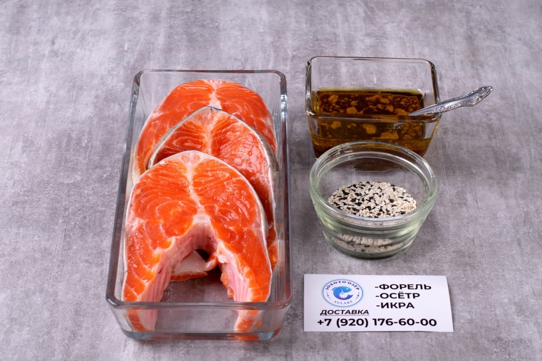 Стейки форели в кунжутной панировке, изображение №1