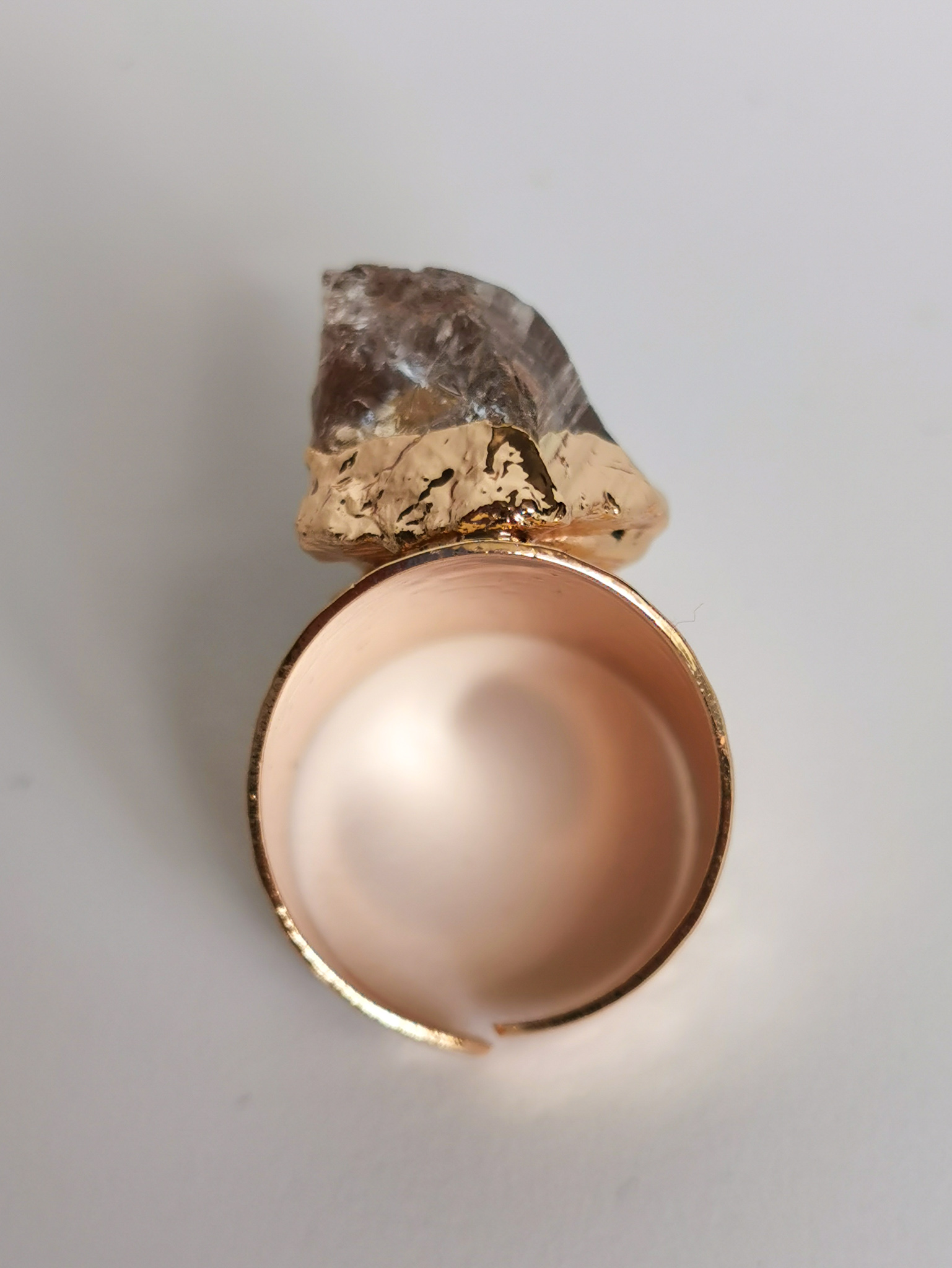 Кольцо золотое с натуральным цитрином