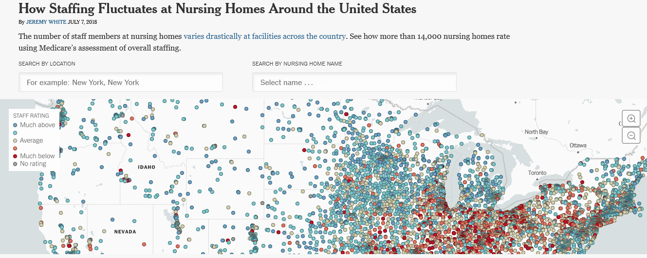 количество домов престарелых в США