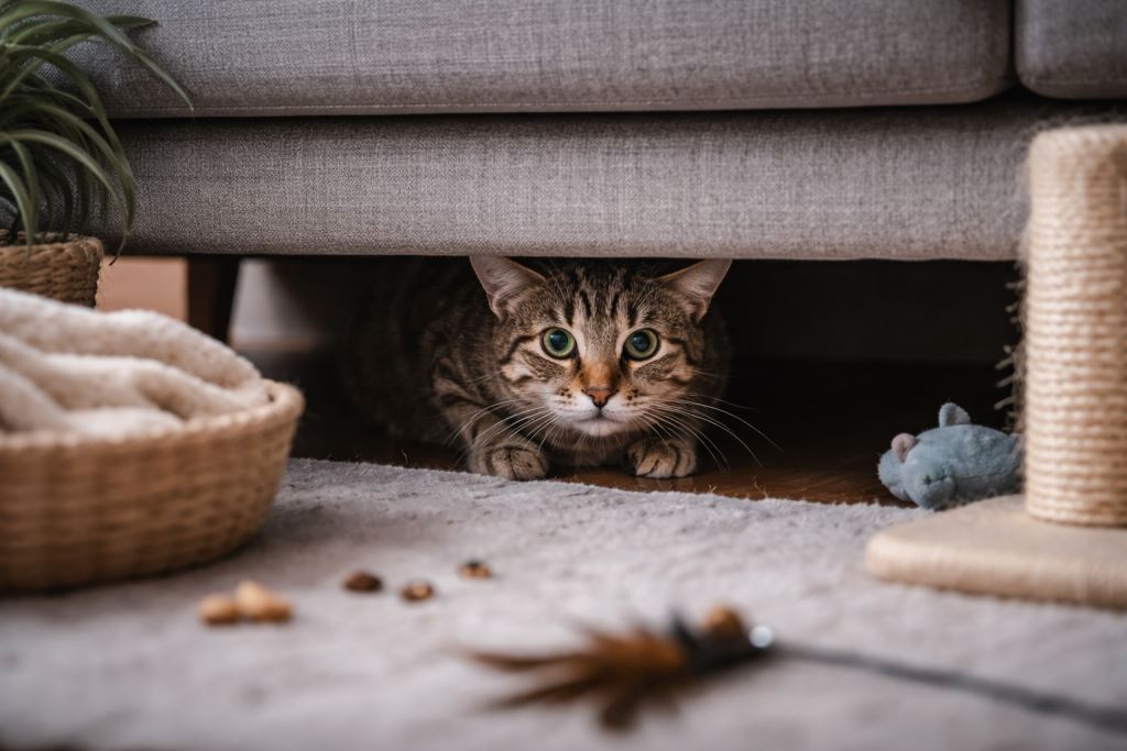 кошка шипит