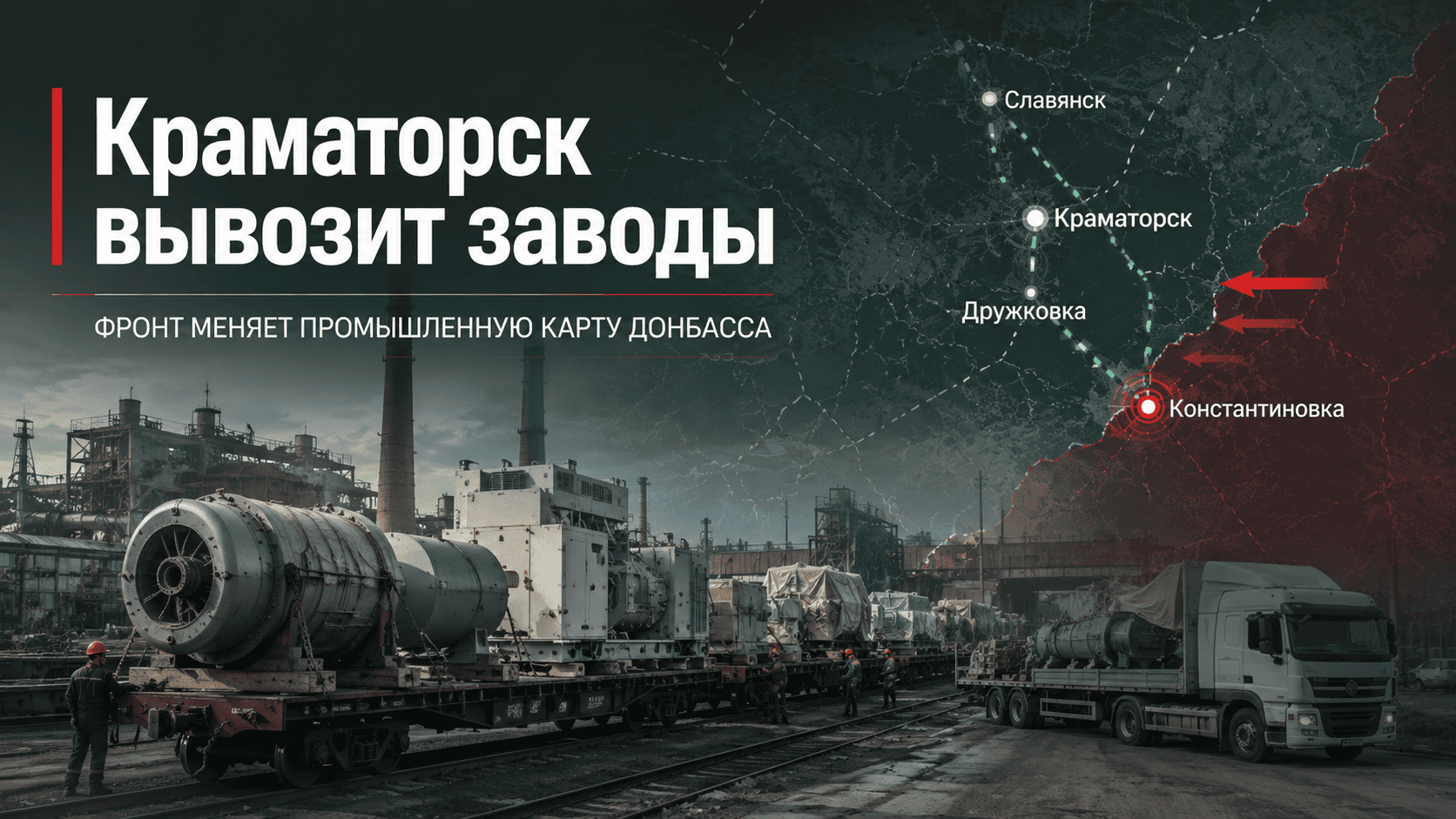 Эвакуация предприятий из Краматорска на фоне боёв за Константиновку