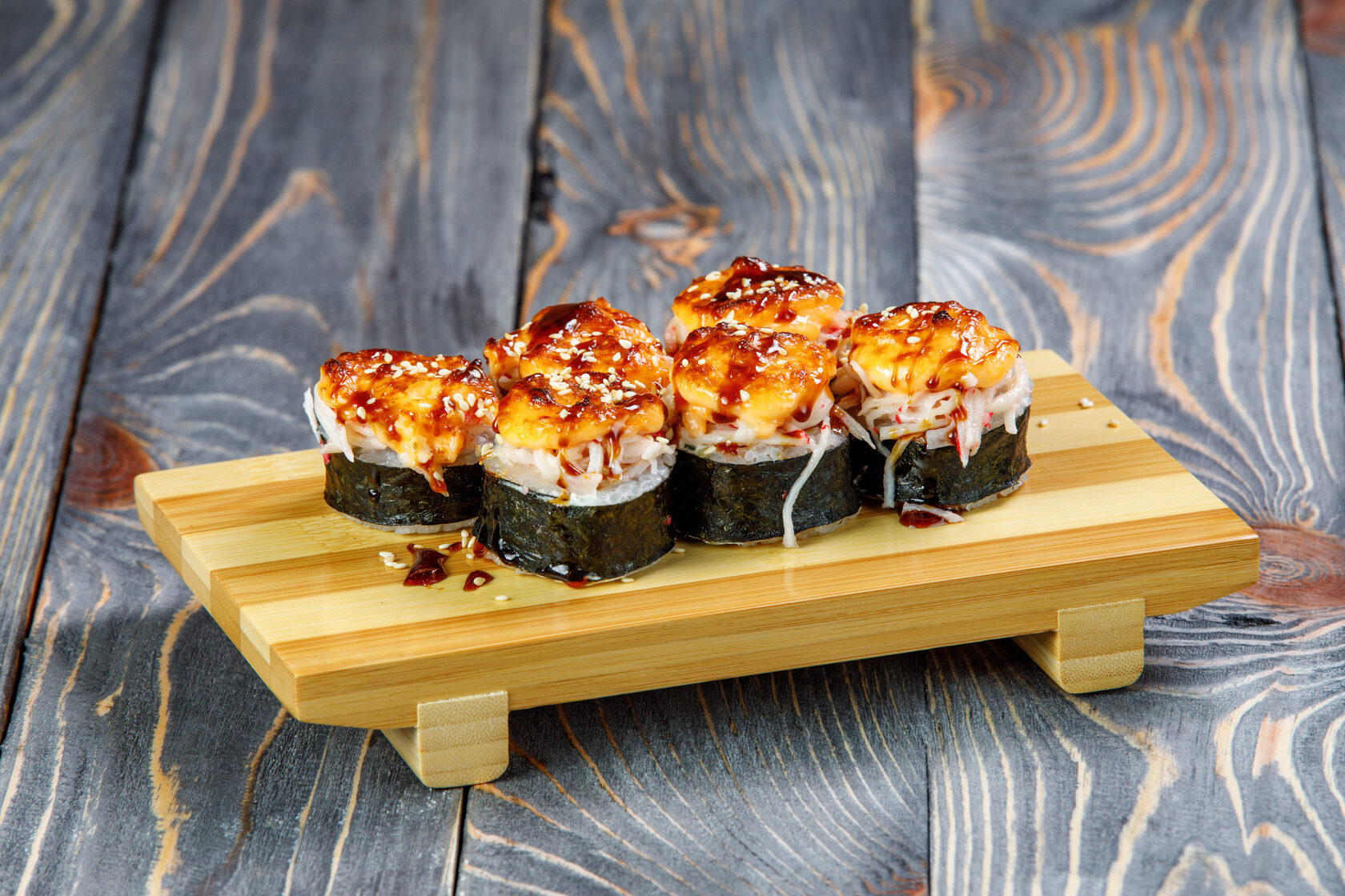 Рецепт суши с крабом запеченные фото 9