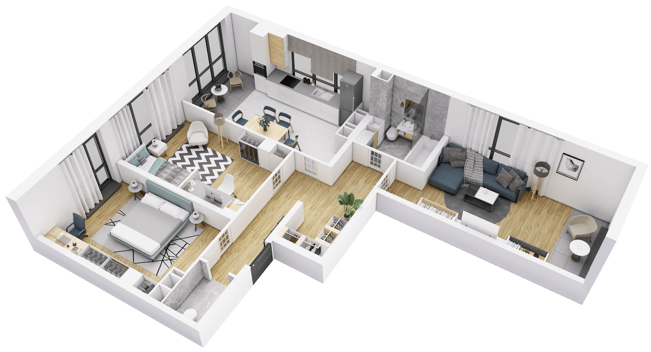 3-комнатная