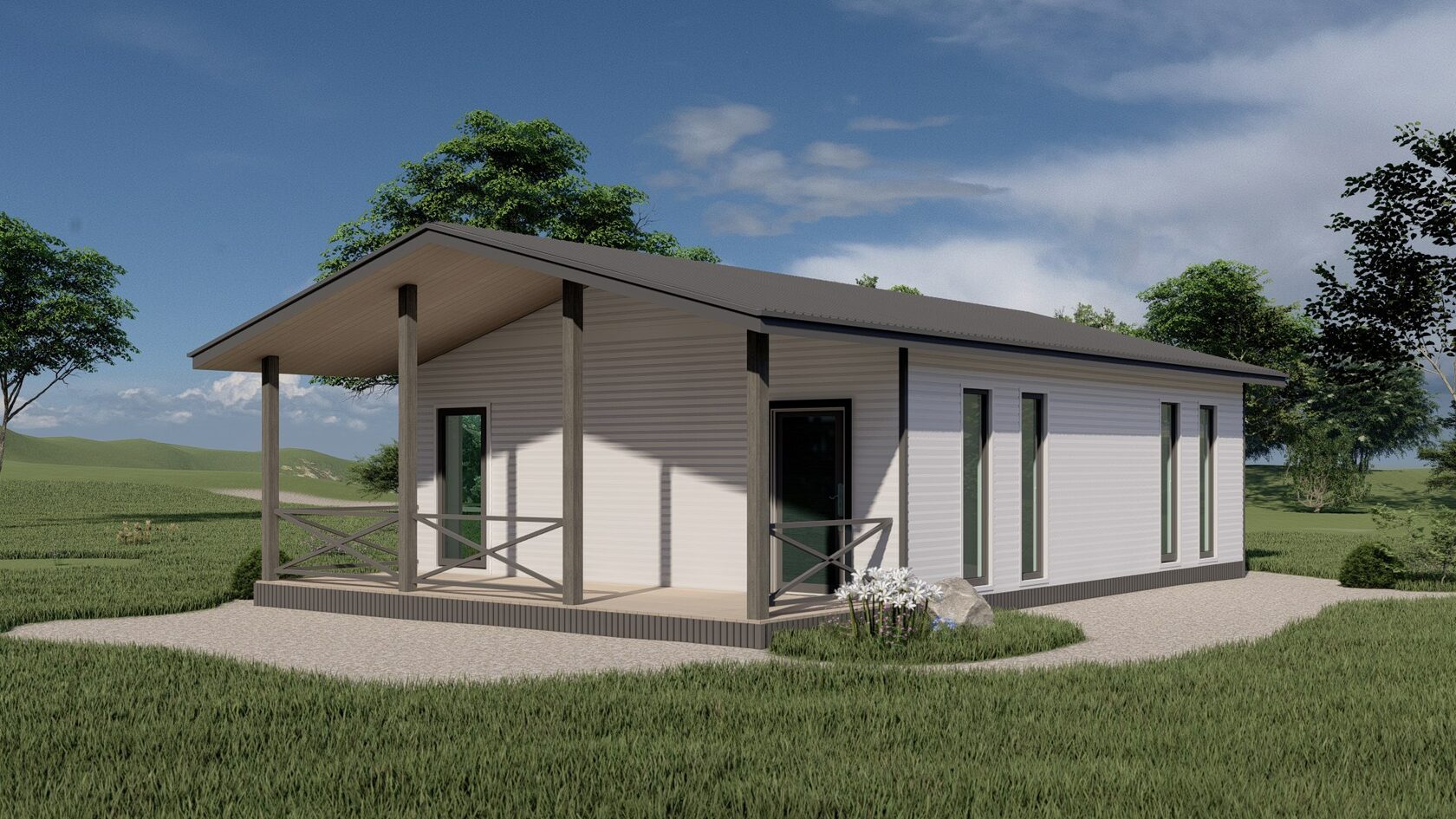 Проект одноэтажного дома ART HOUSE 85, 85,7 м²