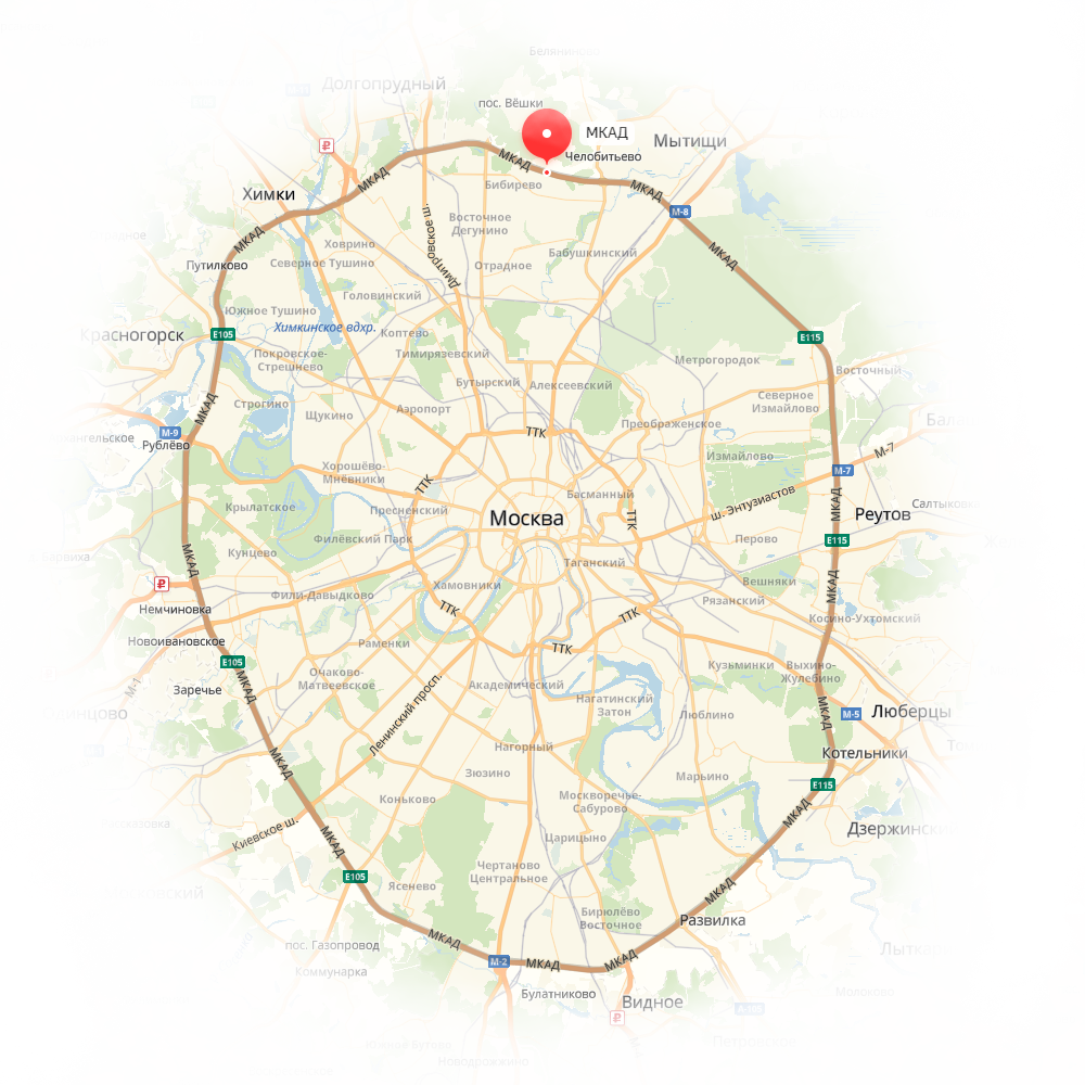 Карта москвы с новым расчетом