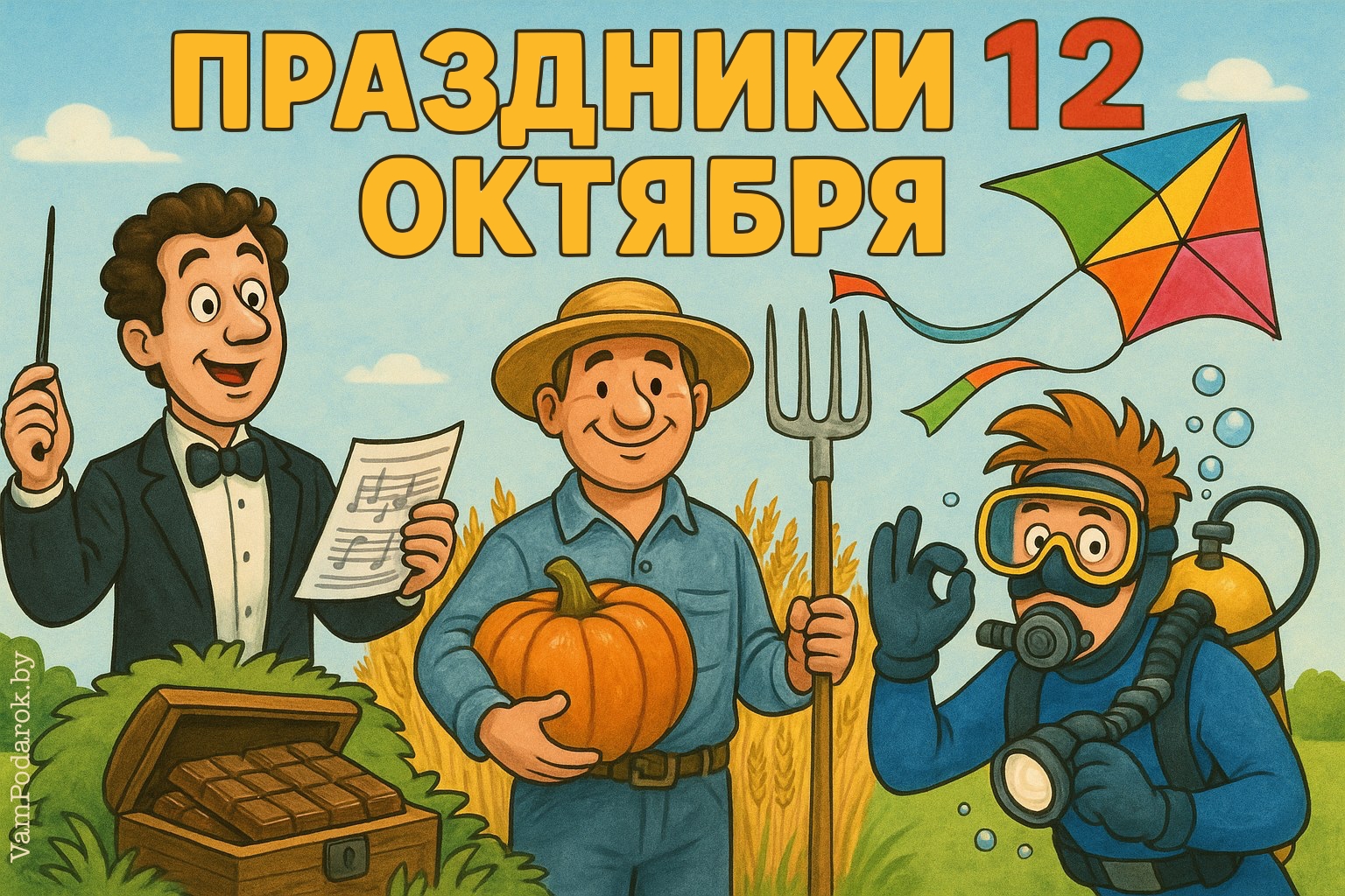 Праздники 12 октября 2025 года – открытки и картинки