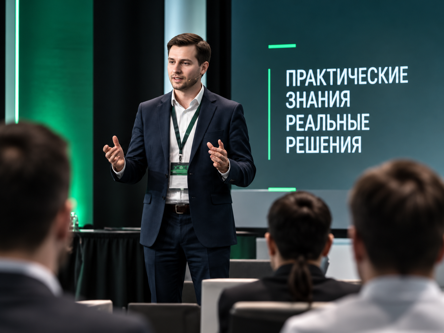 Спикер проводит мастер-класс для участников