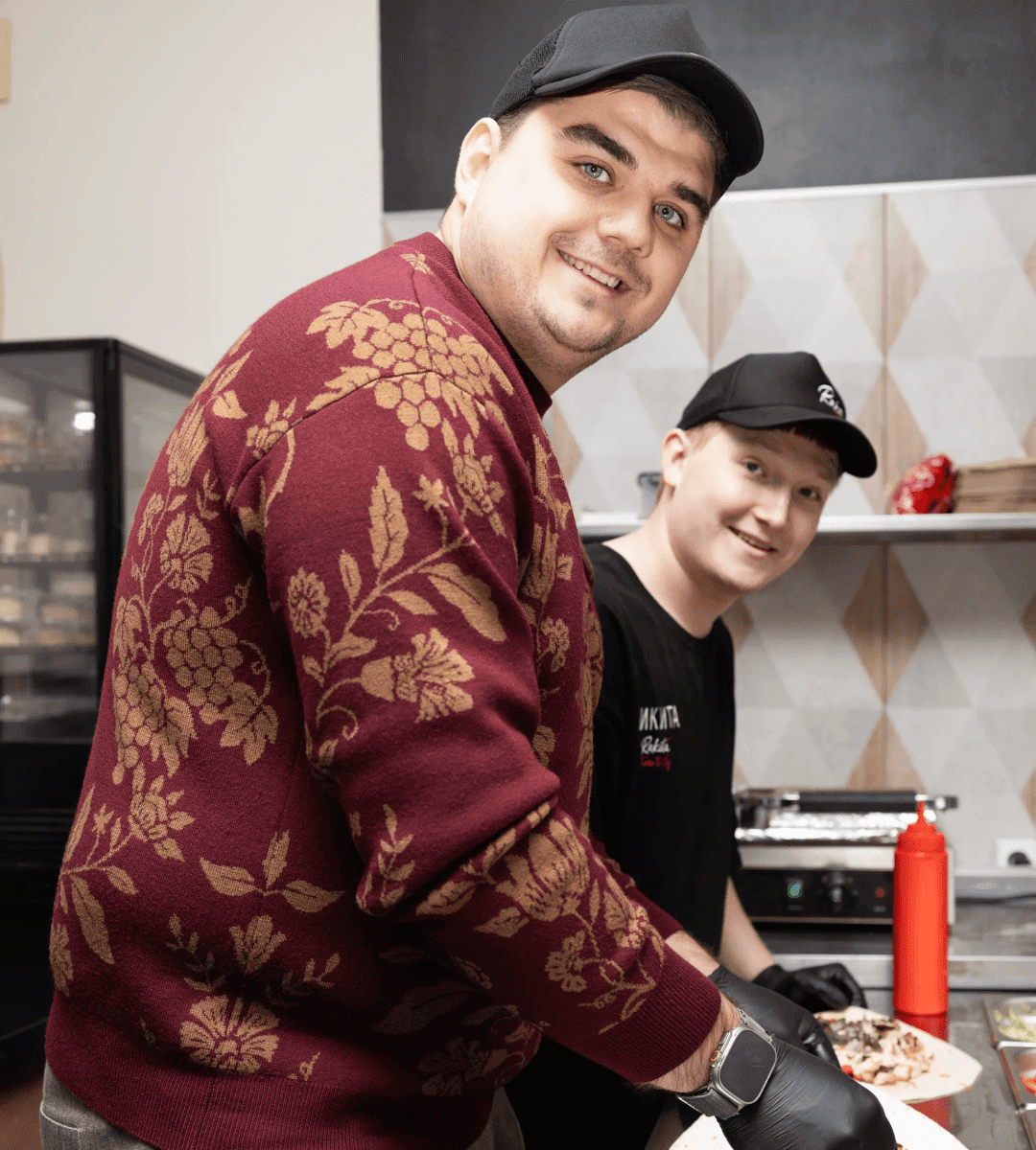 Современная точка шаурмы в торговом центре