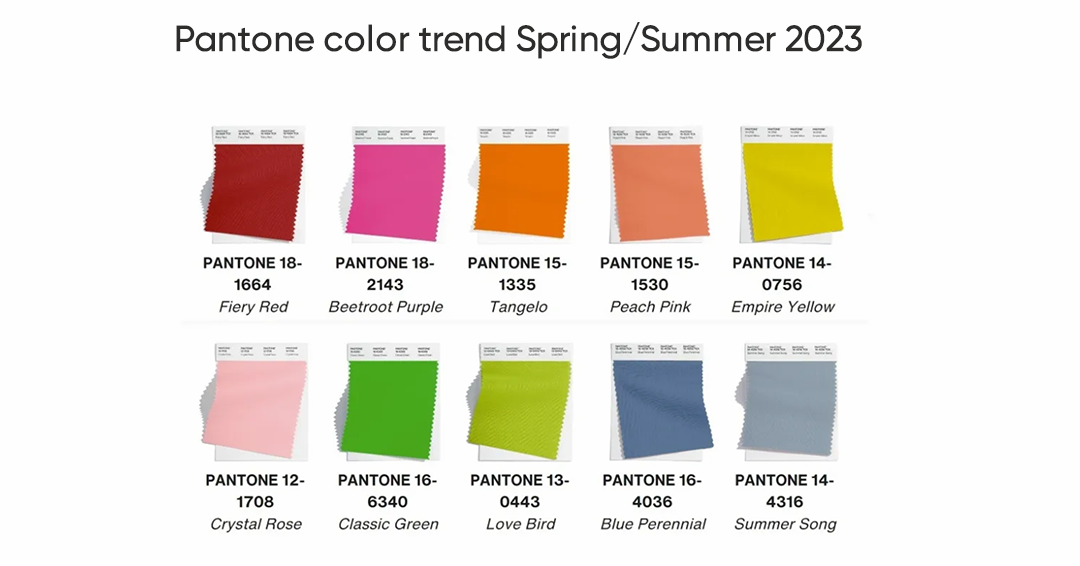 Актуальная палитра насыщенных оттенков по версии Pantone