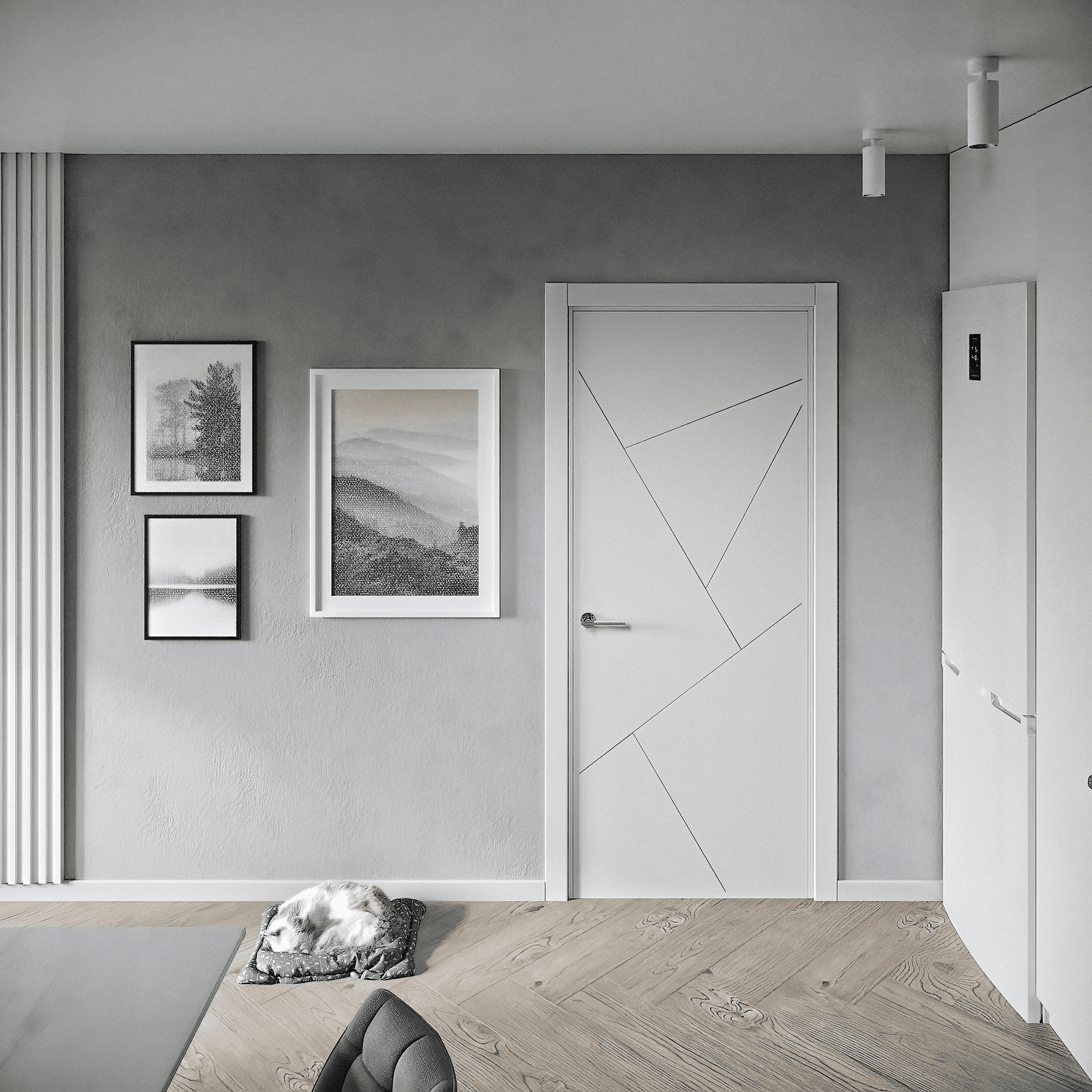 Современные двери межкомнатные в интерьере 2022 в двухкомнатной квартире