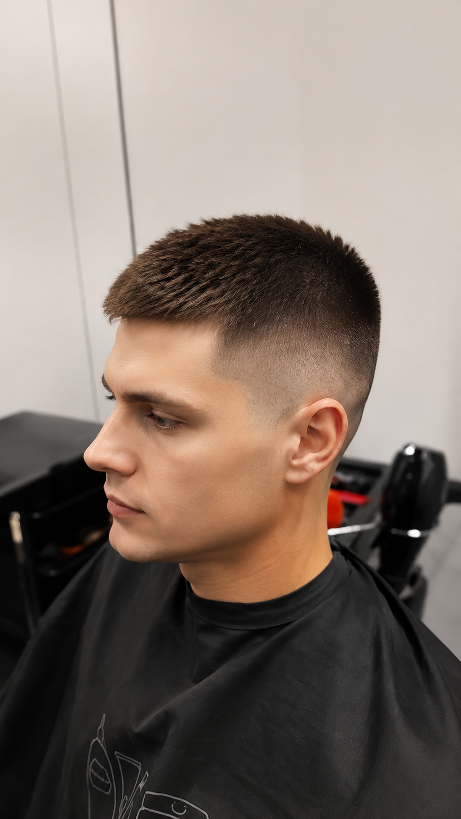 Мужская стрижка кроп с плавным переходом фейд — LUMOSK ESTETICS