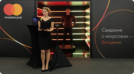 технологичный интерактив на мероприятии для Mastercard