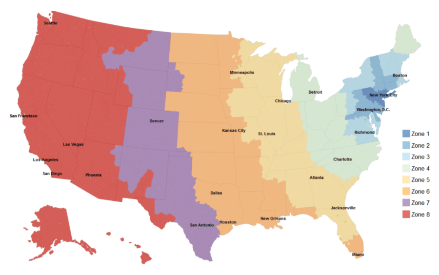 Shipping Zones in US USPS, UPS, Fedex and Fulfillment Cost