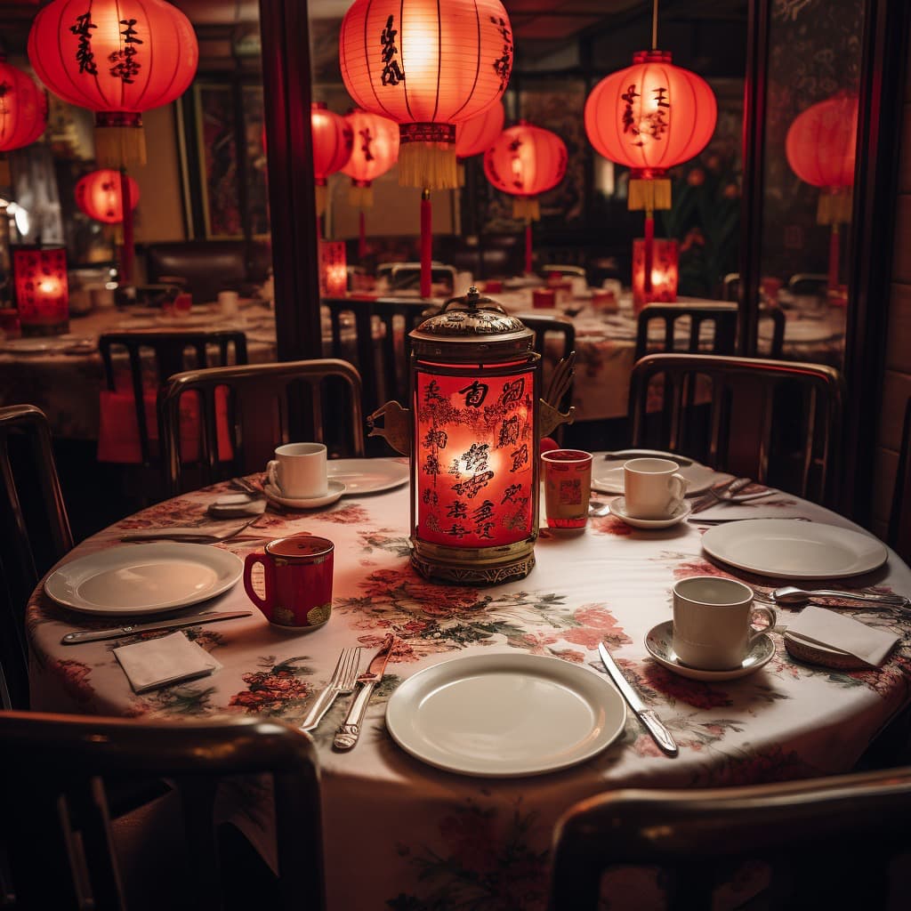 Сервировка стола в китайском ресторане