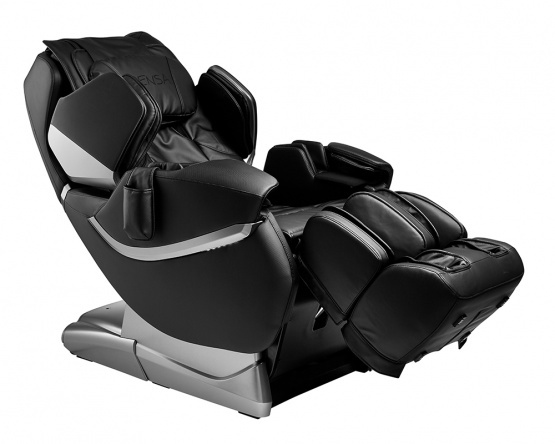 массажное кресло Sensa S-Shaper Black разложенное