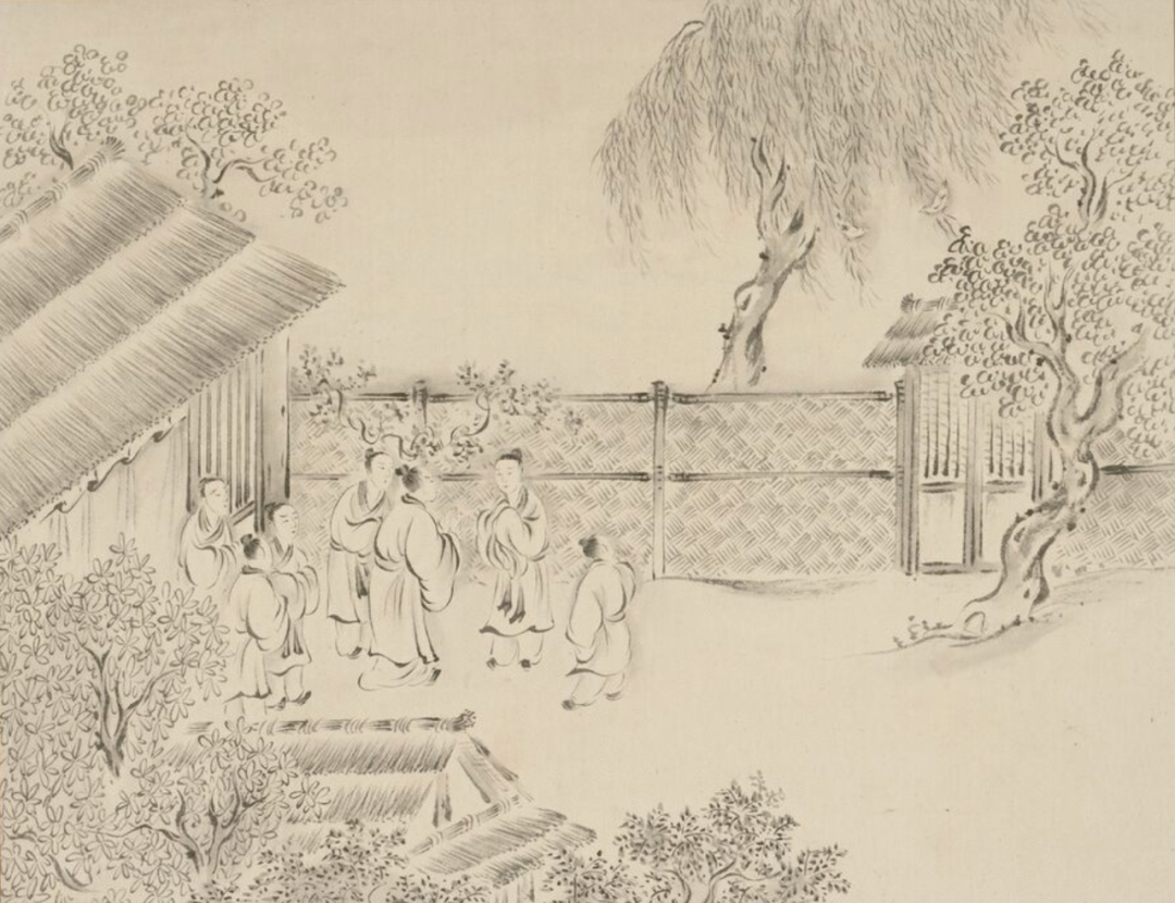 Сцена из Ши-цзин («Книги песен»). Художник — Ма Хэчжи (马和之), Южная Сун (XII в.)