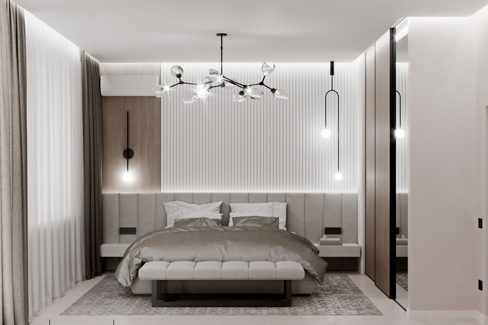 мебель спальной, кровать