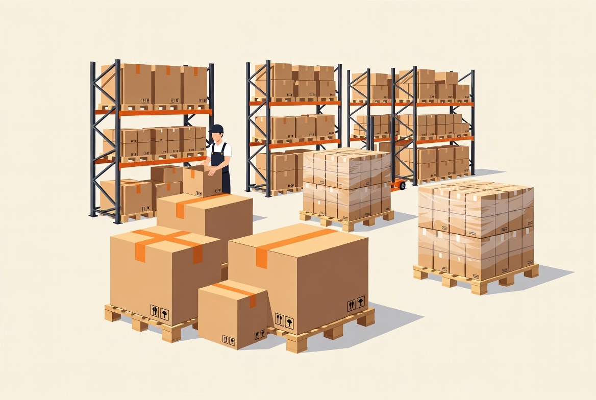 Illustration of consolidation & packing