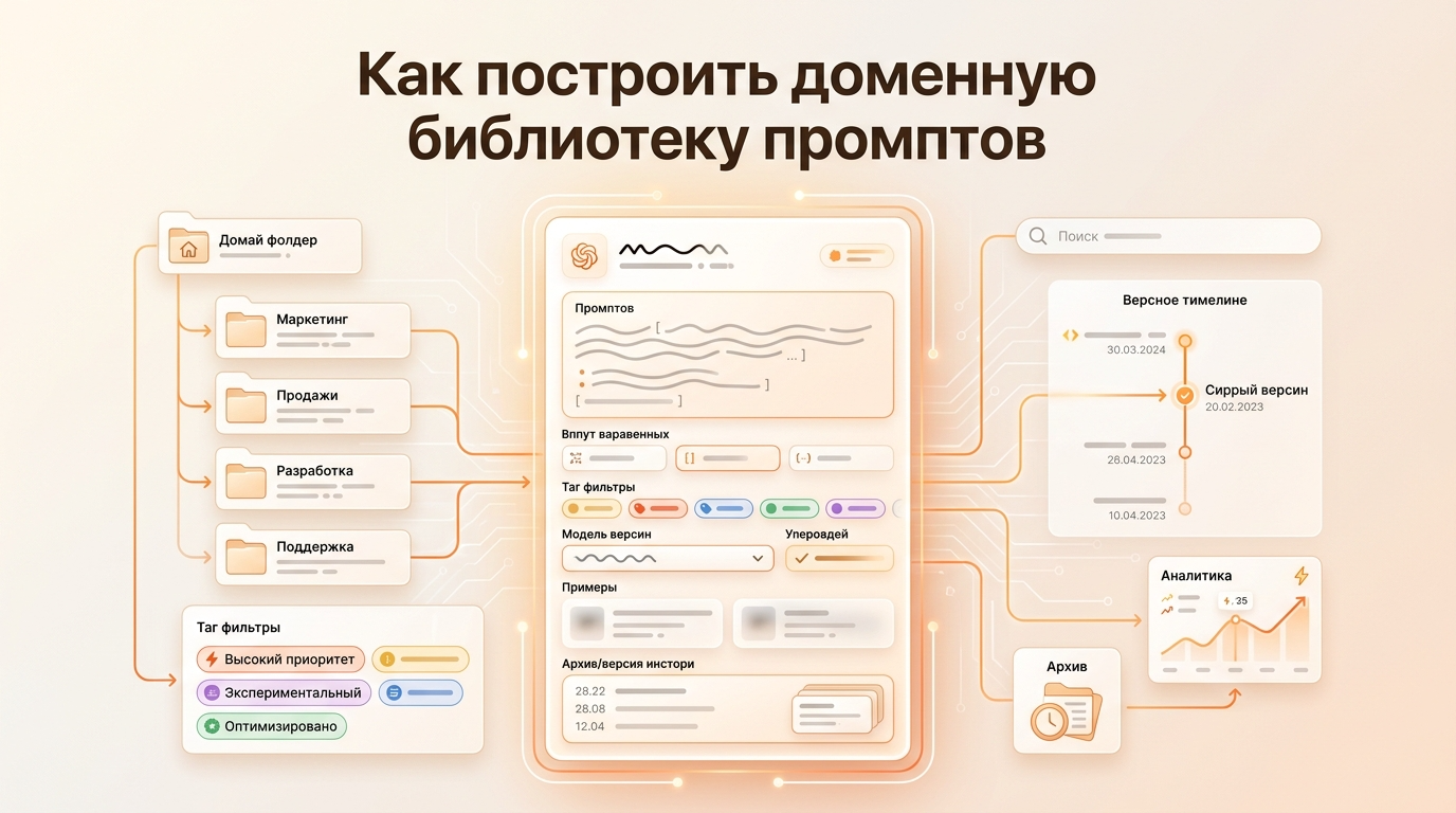 Как построить доменную библиотеку промптов: структура, теги, процессы