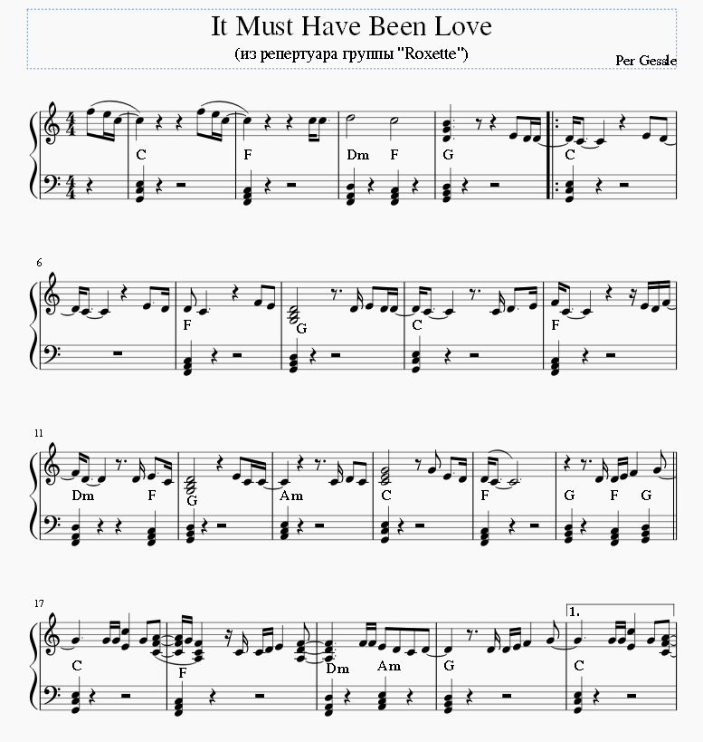 It Must Have Been Love