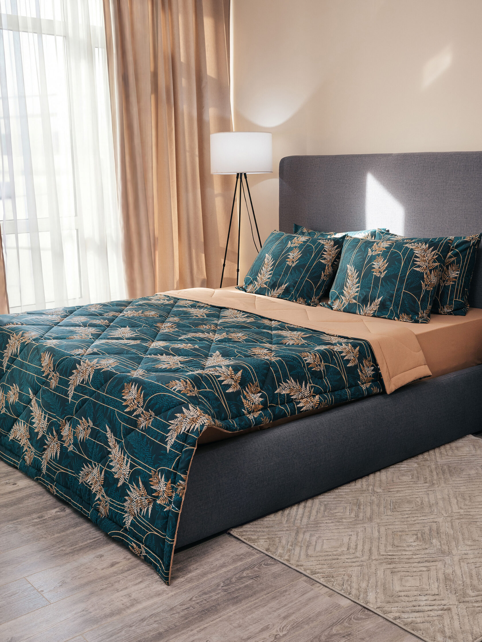 Комплект постельного белья со встроенным одеялом «Основа» из хлопка