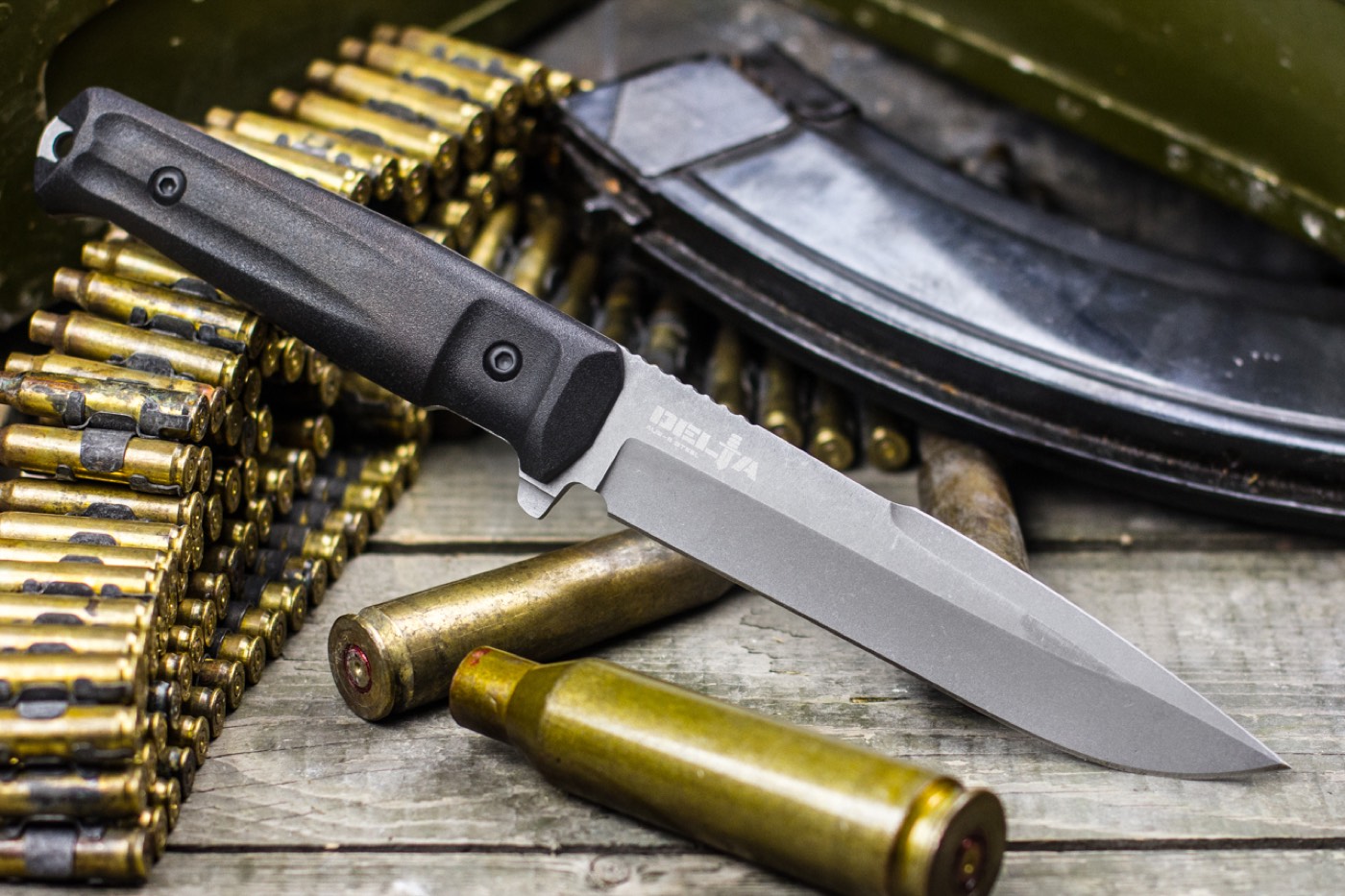 Kizlyar Supreme Delta with a softer Kraton grip layer and rigid ABS foundation