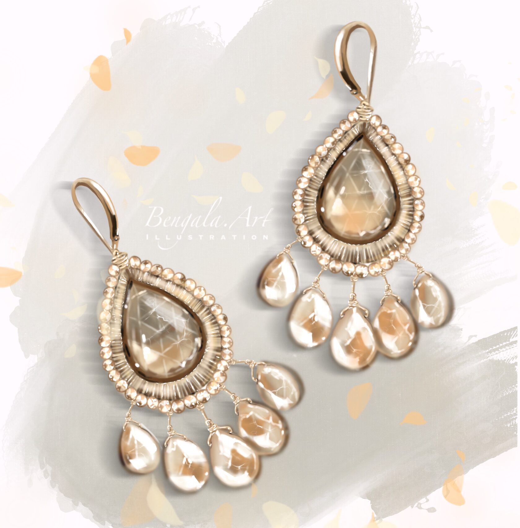 Серьги - рисунок