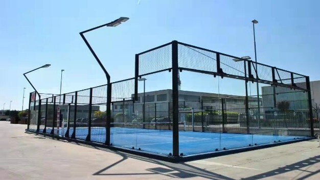 Padel court side view