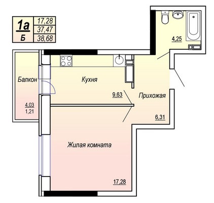 площадь жилых комнат в квартире