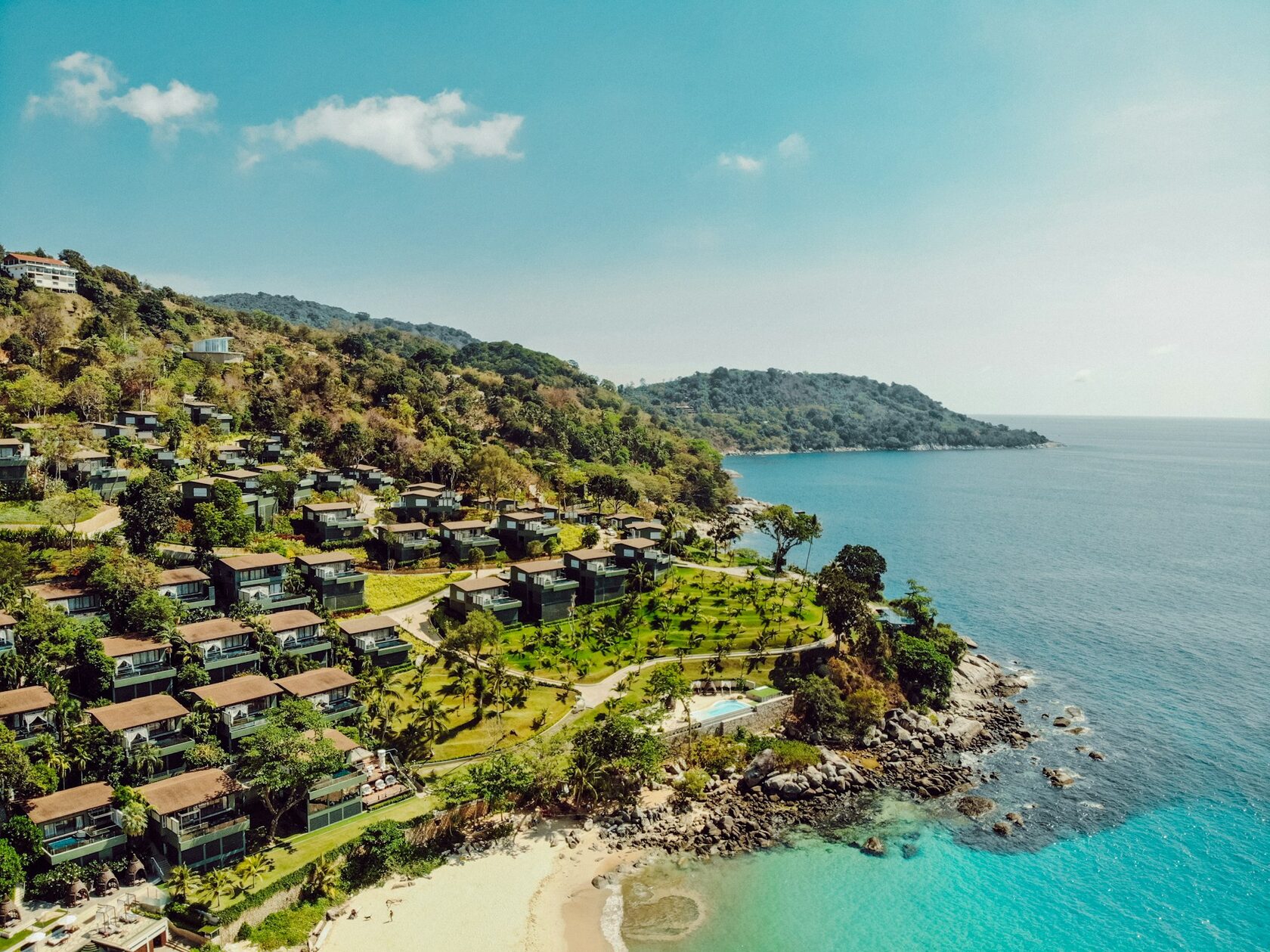 Kamala bay panoramic tropical view