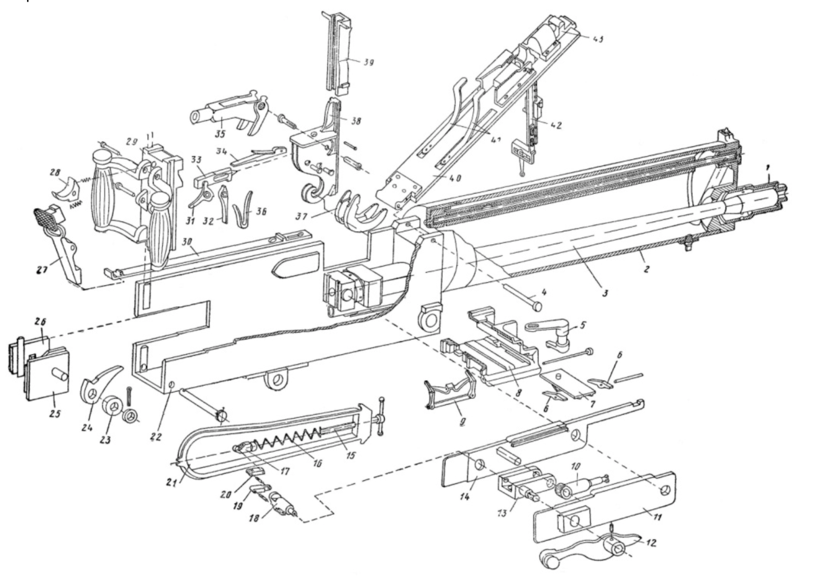 Устройство пулемета максим схема